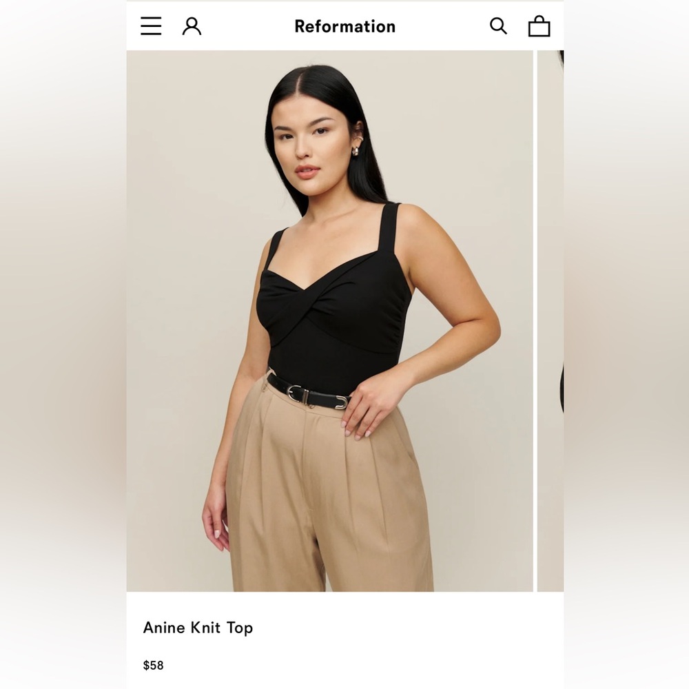 Reformation Black Anine Bodysuit